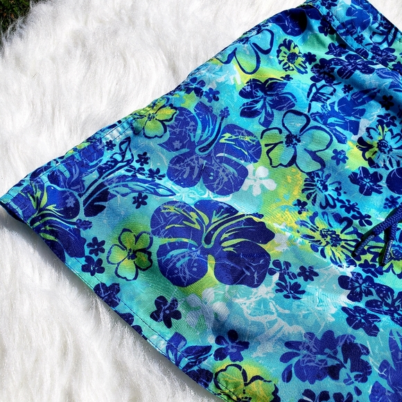 Blue Hawaiian Swim Shorts - Picture 2 of 7
